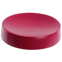 Ruby Red Round Free Standing Soap Dish in Resin